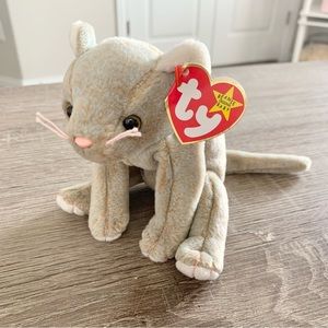 Scat 1998 TY Beanie Babies Collectable Cat Husky Plush